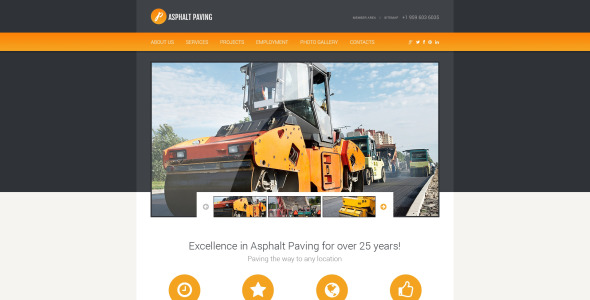 адаптивный шаблон сайта для гражданского строительства