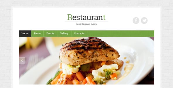 адаптивный шаблон сайта французского ресторана