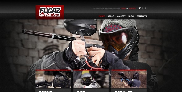 пейнтбол отзывчивая тема wordpress