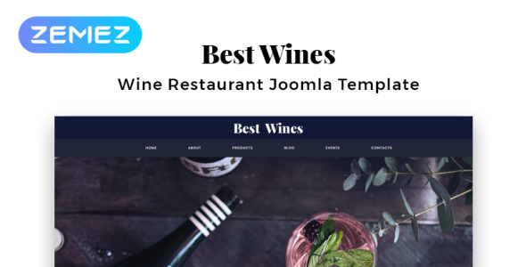 вино многостраничный элегантный шаблон joomla