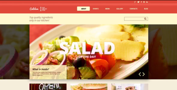 отзывчивый шаблон joomla ресторана быстрого питания