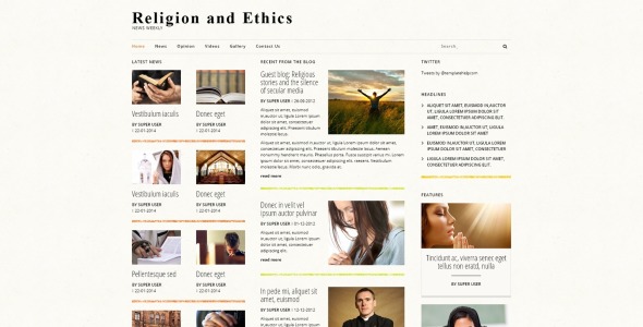 религиозные новости шаблон joomla