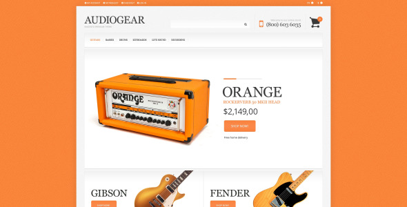 адаптивная тема magento для аудиомагазина