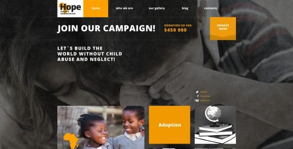 благотворительная отзывчивая тема wordpress