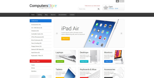 отзывчивая тема shopify для компьютерного магазина