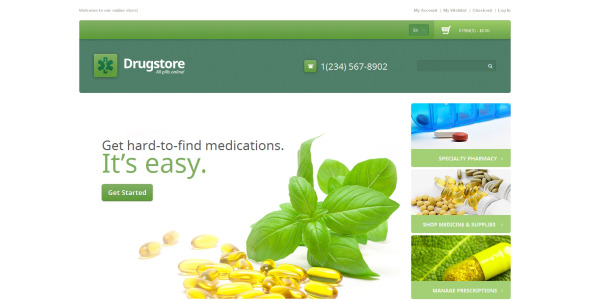 отзывчивая тема magento для аптеки