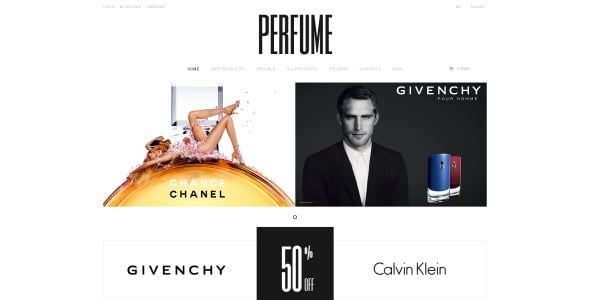 элитные ароматы шаблон zencart