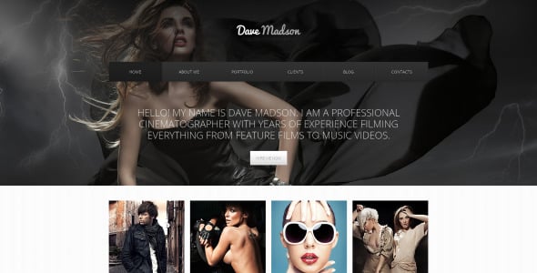 портфолио фотографа отзывчивый шаблон drupal