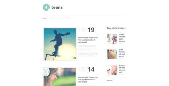 шаблон html teen club moto cms