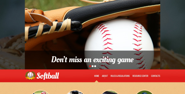 бейсбольный адаптивный шаблон сайта