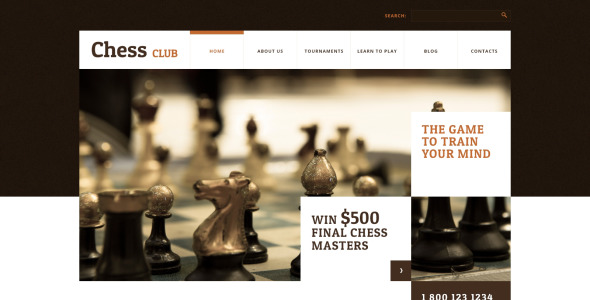 шахматный клуб wordpress тема