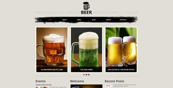 великолепный пивной паб joomla шаблон