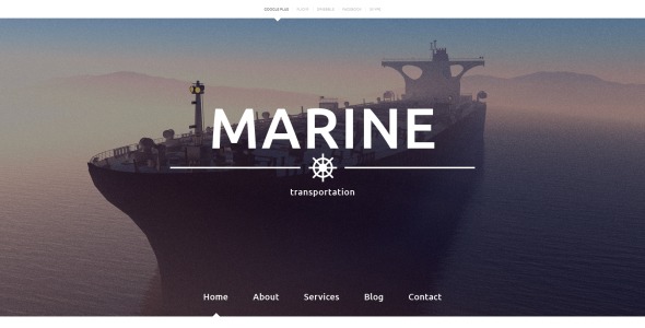 морской адаптивный шаблон веб-сайта