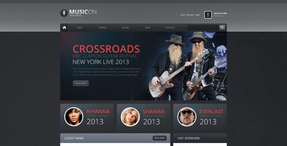 шаблон музыкального портала drupal