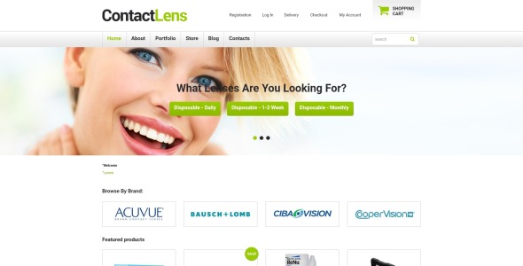 отзывчивая тема woocommerce для оптометриста