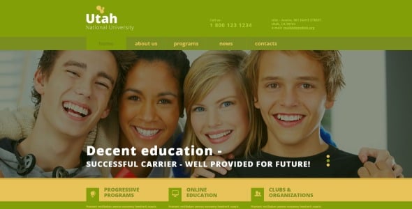 университетский адаптивный шаблон joomla