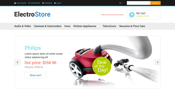 магазин электроники отзывчивая тема magento