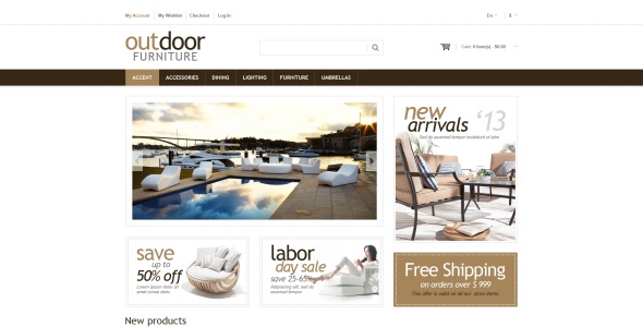 дизайн сада отзывчивая тема magento