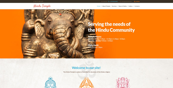 индуизм отзывчивая тема wordpress