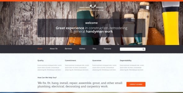 ремонт дома отзывчивый шаблон joomla