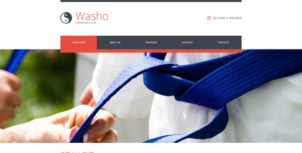 адаптивный шаблон сайта боевых искусств