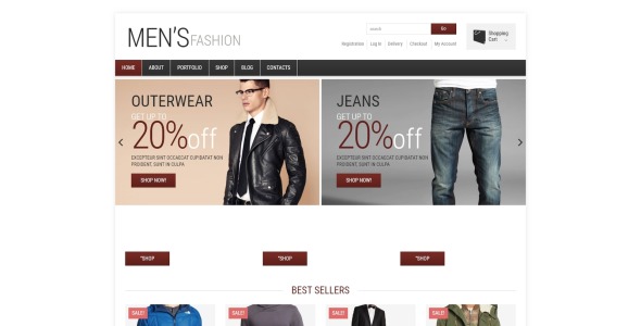 мужская мода woocommerce тема