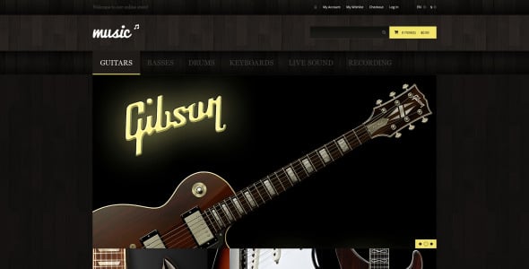 музыкальный магазин magento theme