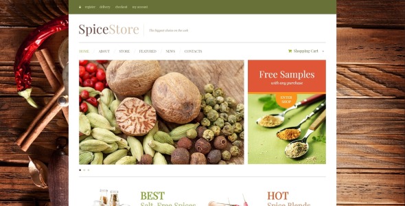 тема spice shop woocommerce