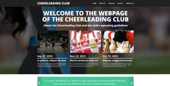 чирлидинг клуб drupal шаблон