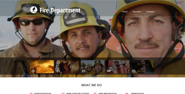 адаптивный шаблон сайта пожарной службы