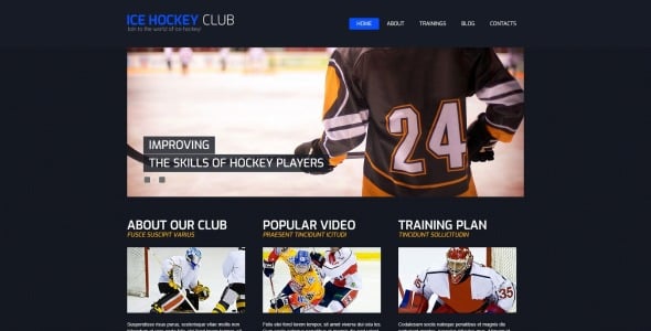 хоккейный адаптивный шаблон joomla