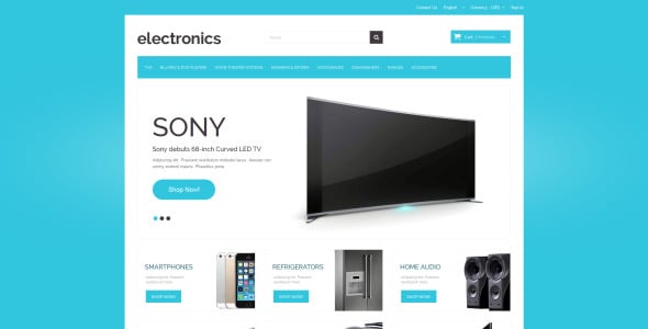 главная электроника prestashop тема