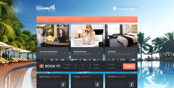отели шаблон drupal