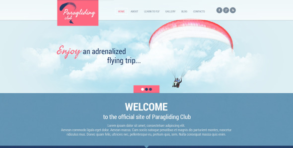 парапланеризм отзывчивая тема wordpress