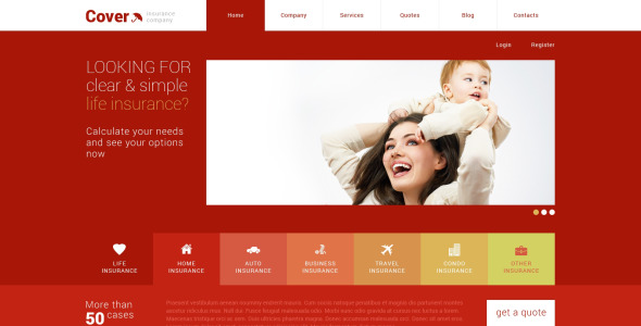 страхование отзывчивая тема wordpress