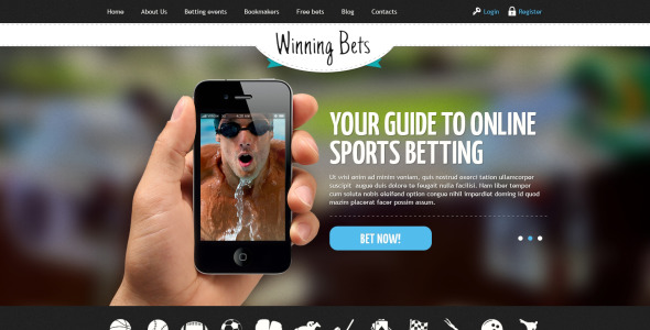 адаптивный шаблон сайта для онлайн-ставок
