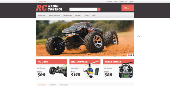 радиоуправляемые устройства тема prestashop