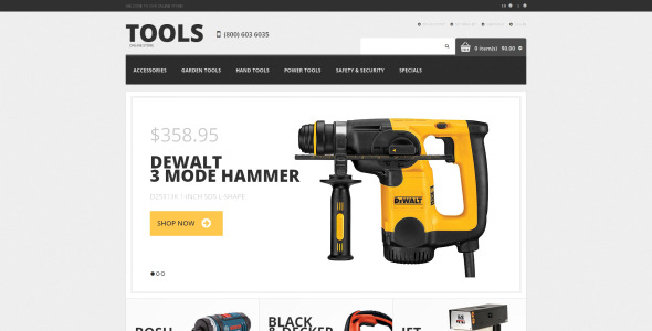 инструменты и оборудование отзывчивая тема magento