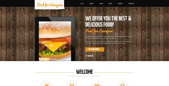 кафе отзывчивый шаблон joomla