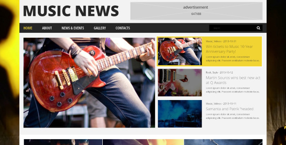 музыкальный вентилятор доска wordpress тема