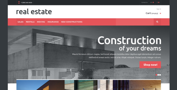 тема prestashop недвижимости