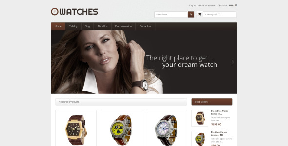 часы отзывчивая тема shopify