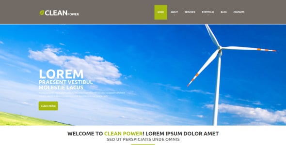 ветер энергии шаблон wordpress тема