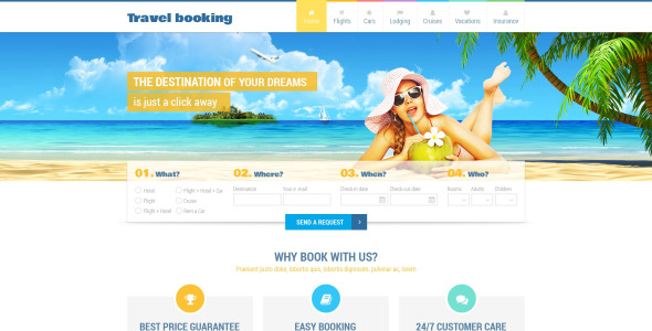 адаптивный шаблон сайта для авиабилетов