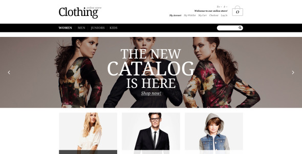 одежда отзывчивая тема magento