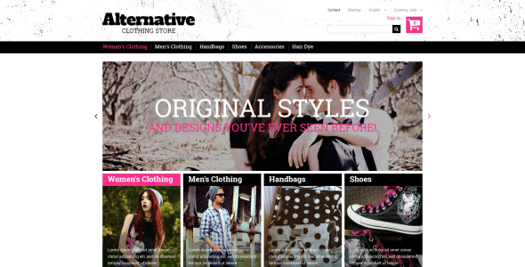 одежда, которая рок prestashop тема