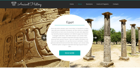 адаптивный шаблон сайта музея