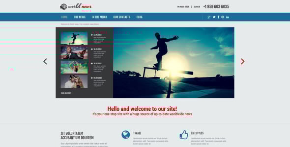 новостной портал отзывчивый шаблон joomla