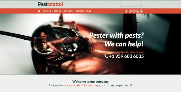 адаптивный шаблон joomla для борьбы с вредителями