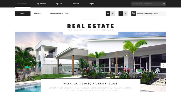 агентство недвижимости отзывчивый magento тема